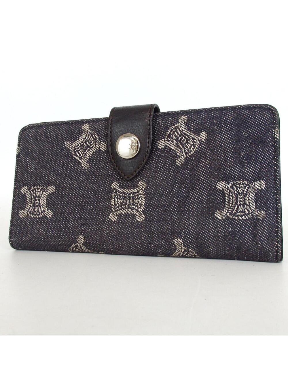 Authentic Celine Macadam long wallet canvas[Used]